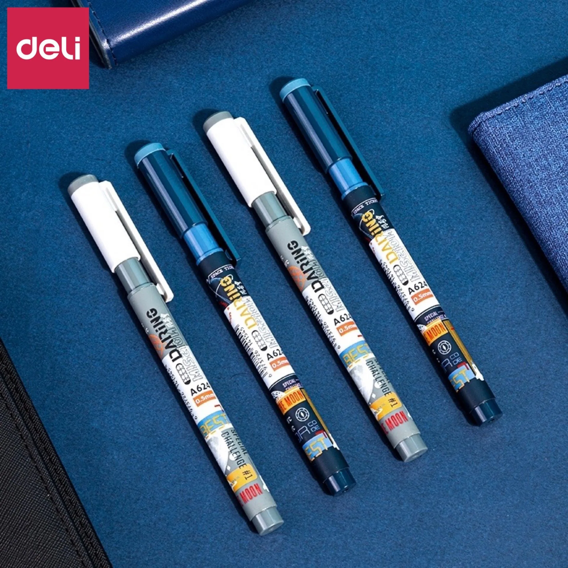 

24 Pcs Deli Creative Gel Pen 0.5mm Black Ink Gel Pens Kawaii Pen Office School Supplies Student Cute Stationery Wholesale