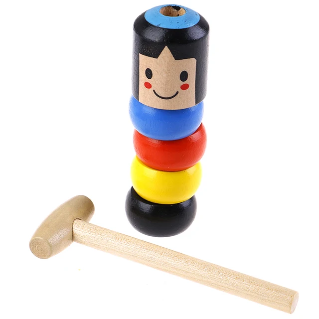 Immortal Daruma Unbreakable Wooden Man Magic Toy Magic Tricks Close Up Stage Magic Props Fun Toy Accessory 1