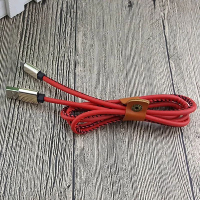 1 м Micro USB кабель Премиум кожаный плетеный кабель для samsung Xiaomi Huawei Android Провода Быстрая зарядка данных кабель для мобильного телефона