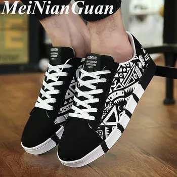 

Comfortable Mens Sneakers Plus Size Summer Men's Shoes Young Flat Espadrilles Breathable Mens Casual Shoes Graffiti Man Shoe L6