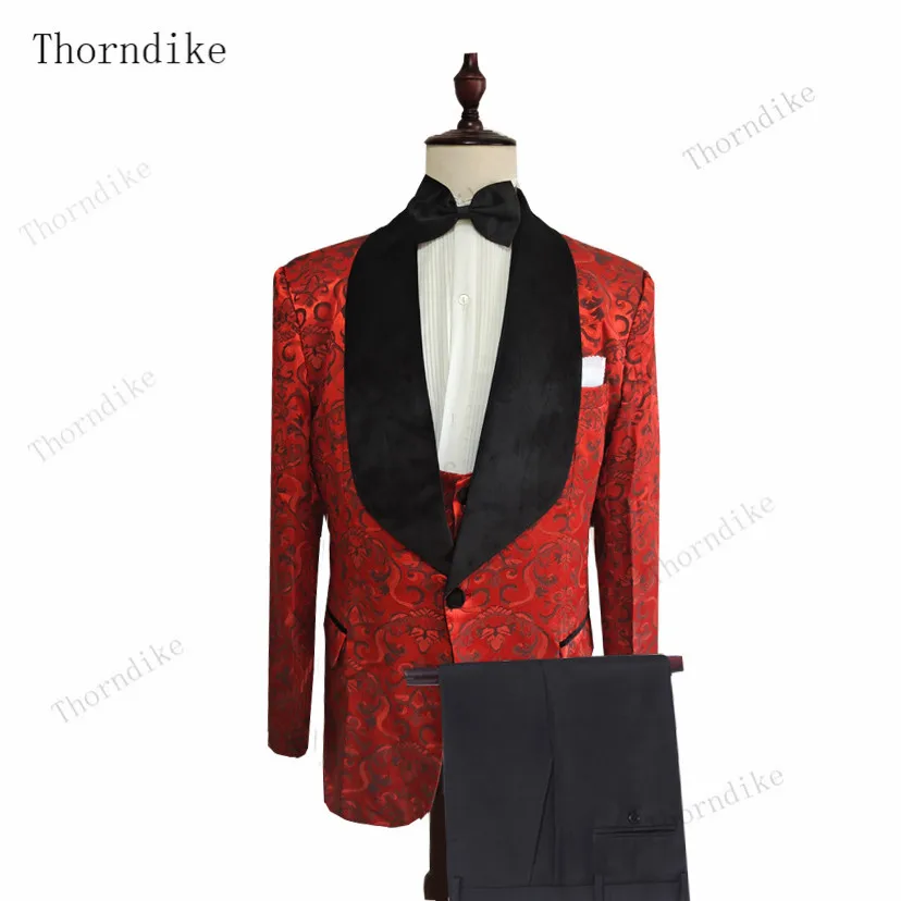 Mens suit Thorndike Male Wedding Prom Suit Green Slim Fit Tuxedo Men Formal Business Work Wear Suits 3Pcs Set (Jacket + Pants + Vest)