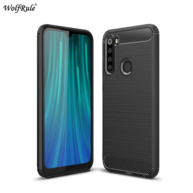 Чехол для Xiaomi Redmi Note 8 бампер телефона из мягкого углеродного волокна защитный