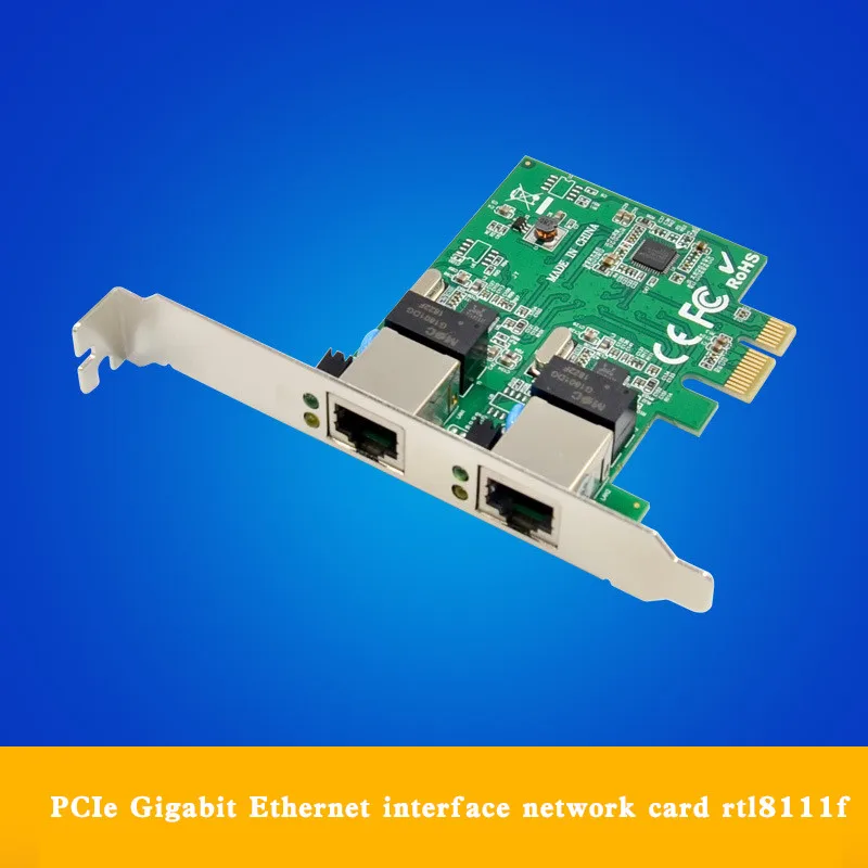 

PCI-E Gigabit Ethernet interface network card 1000m dual port desktop computer PCIe network card RTL 8111f