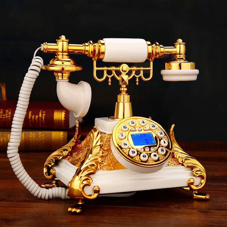 European Retro Telephone SunXue Antique Ornaments Home Landline Nine-Square Button Operation Welcome Telephone 