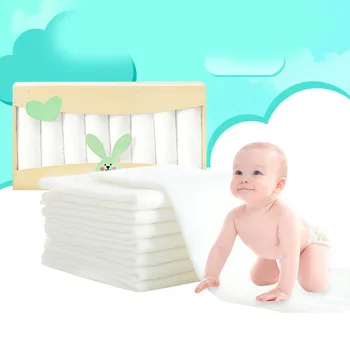 

8Pcs Absorbent Gauze Diapers Cotton Muslin Burp Cloths Flat Form Cloth Diaper Extra Soft and Absorbent High Quality