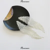 Buy 2Pc Summer Silver Thread Clear Sequins Lace Applique Mesh Yarn Lace Flower Embroidery Applique Silver Color 22X6cm Online - Image 2