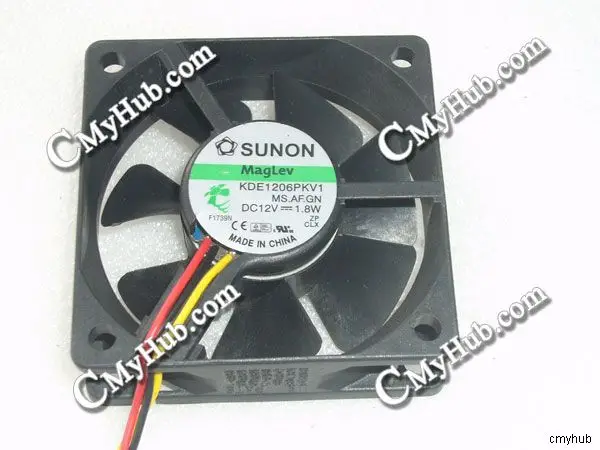 

3-контактный охлаждающий вентилятор для SUNON KDE1206PKV1 MS.AF.GM 12 В постоянного тока 1,8 Вт 6020 6 см 60 мм 60x60x20 мм