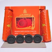 1 коробка Al Fakher кальян уголь металлические щипцы для кальяна шланг 40 мм 33 мм уголь портативный аксессуары для курения