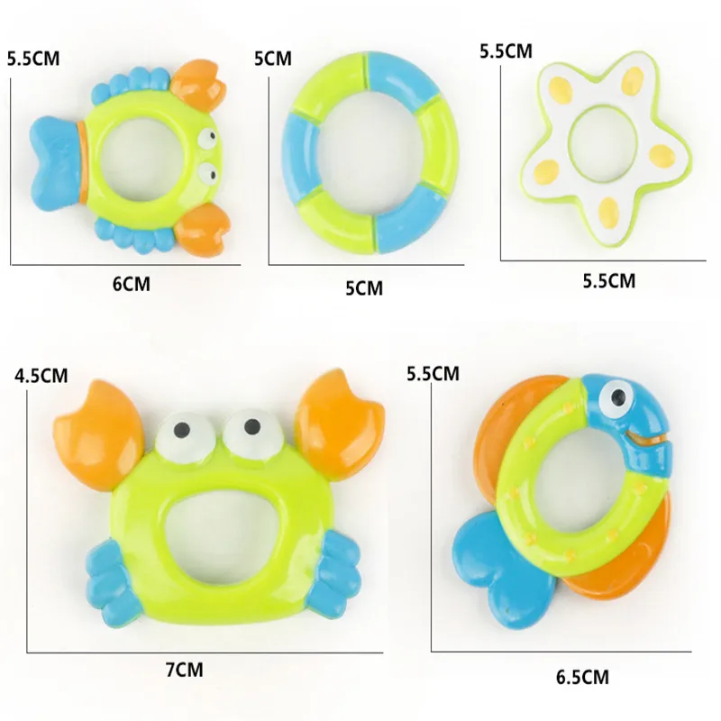 6 шт. игрушки для купания Душ детская игра вода милые игрушки осьминоги Ванная комната Ванна родитель-ребенок интерактивный душ вода игрушка набор