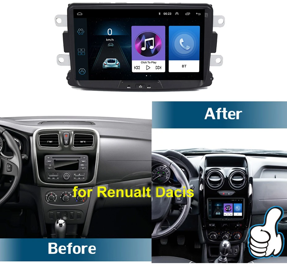 8 дюймов стиль android 8,1 Автомобильный плеер navi для Dacia/Sandero/Duster/Renault/Captur/Lada/Xray 2/Logan 2 с SWC BT wifi