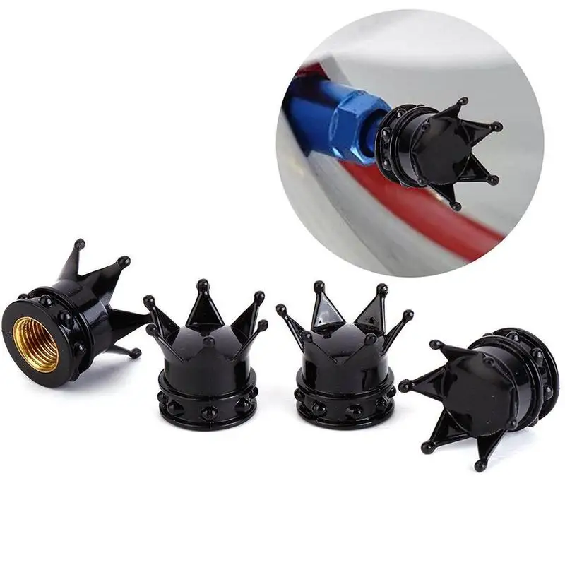 

4 Pcs Universal Wheel Tire Valve Caps Car Motorcycle Air Cover Auto Airtight Stems Cover For BMW VW Audi Nissan Crown Styling