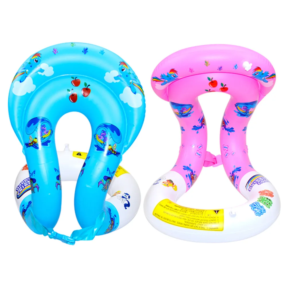 S Inflatable Dual Airbags Swim Ring Adjustable Belt Kids Children Aid Float Toys - Цвет: S