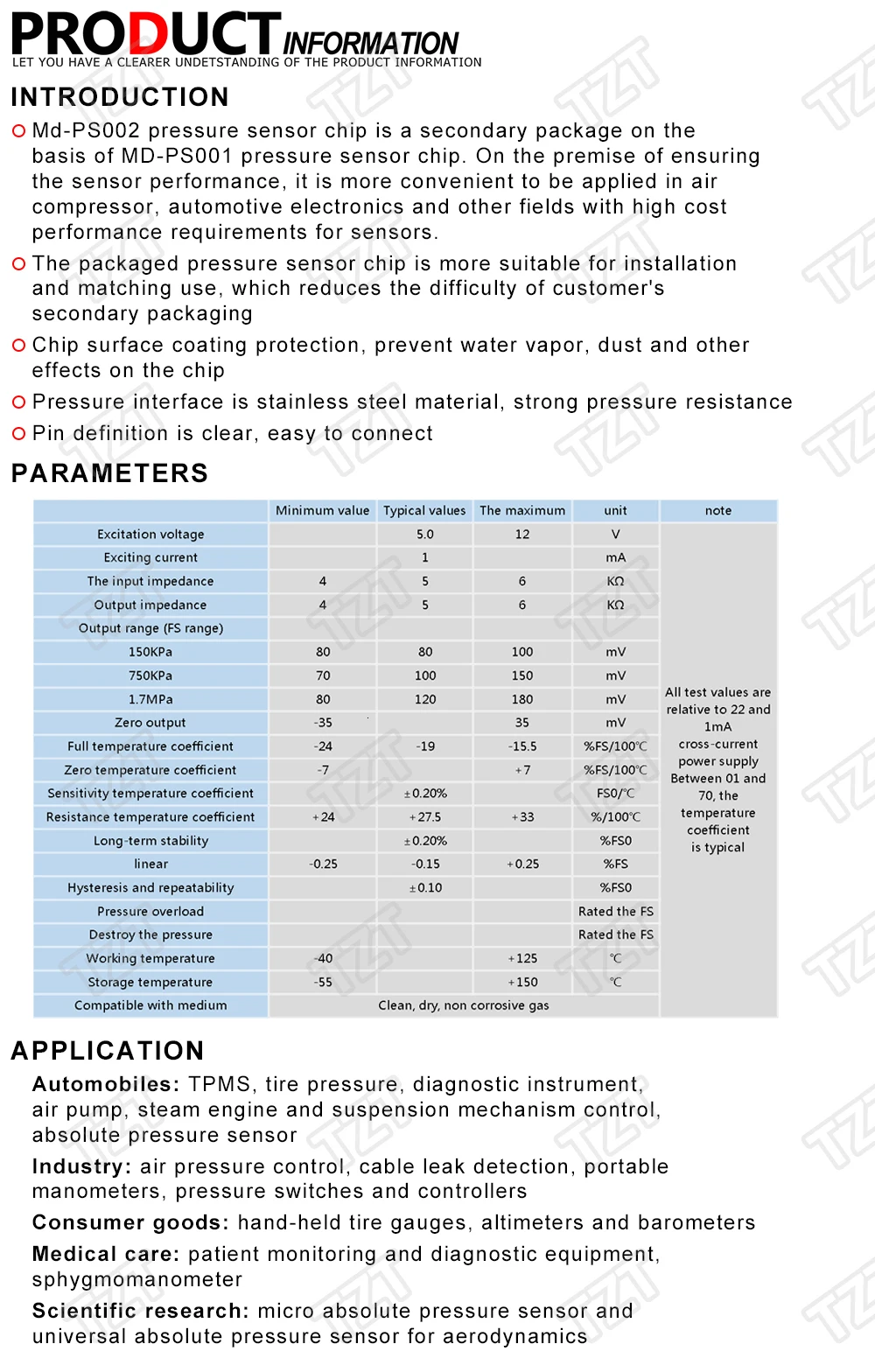 ShengYang датчик давления MD-PS002 150KPaA Вакуумный датчик давления для Arduino