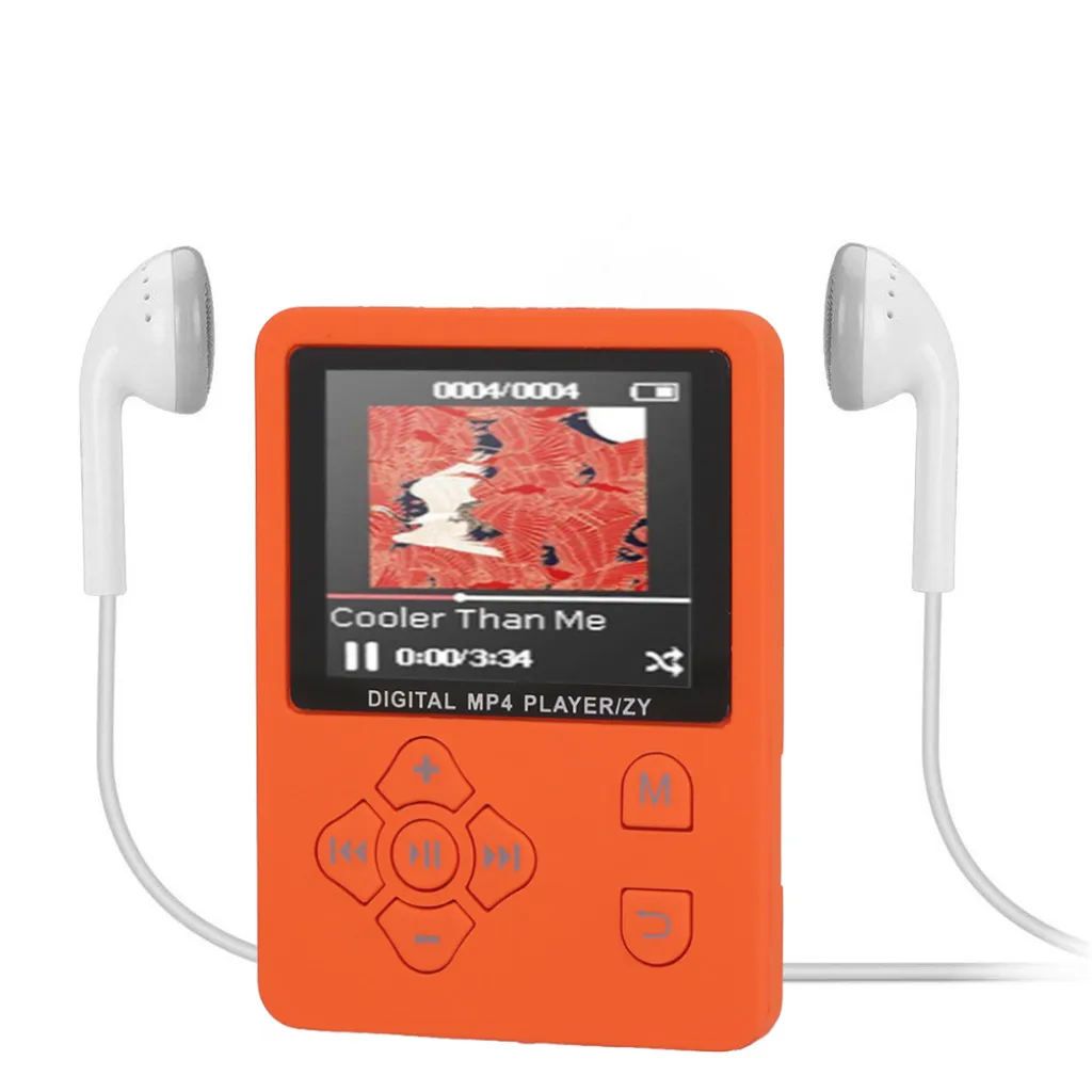 EPULA MP3-плеер портативный светильник 1,8 дюймов цветной экран MP3-плеер Поддержка FM радио Запись видео кино Внешняя память TF карта