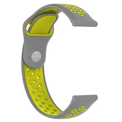 Ремешок для часов samsung gear S3 pulseira браслет для galaxy Watch 46 мм S3 frontier ремни для huawei watch gt ремешок correa - Цвет: Gray yellow