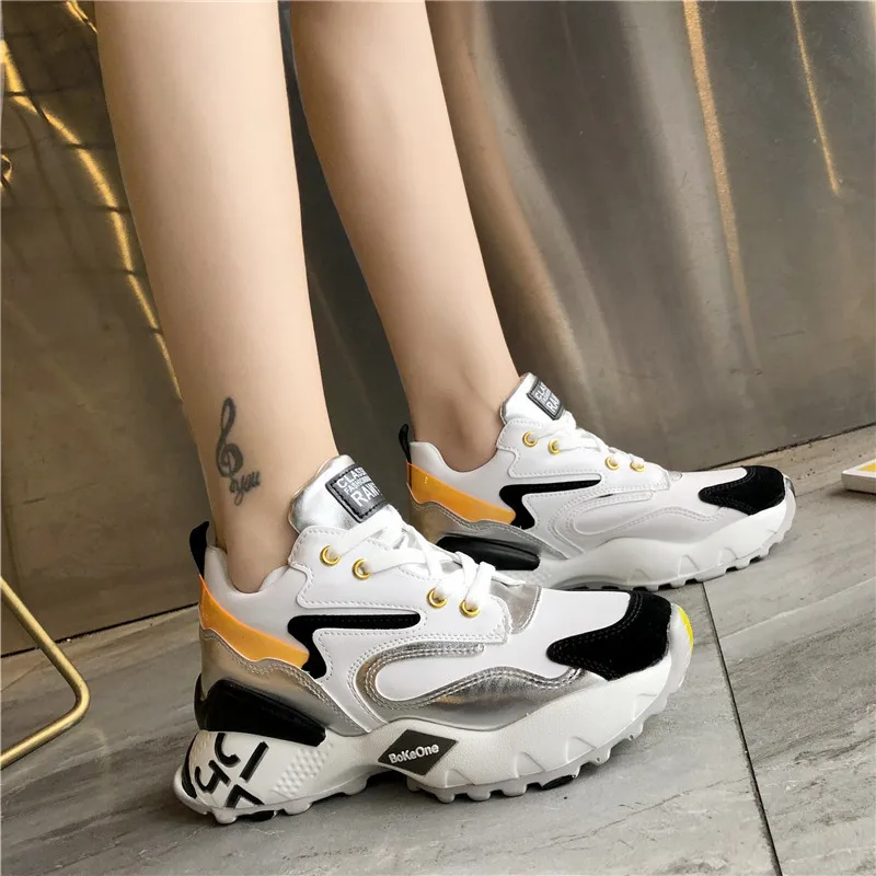 Female Vulcanized Shoes Women Spring Breathable Round Head Sports Shoes Woman Mesh Running Shoes Ladies Casual Sneakers New