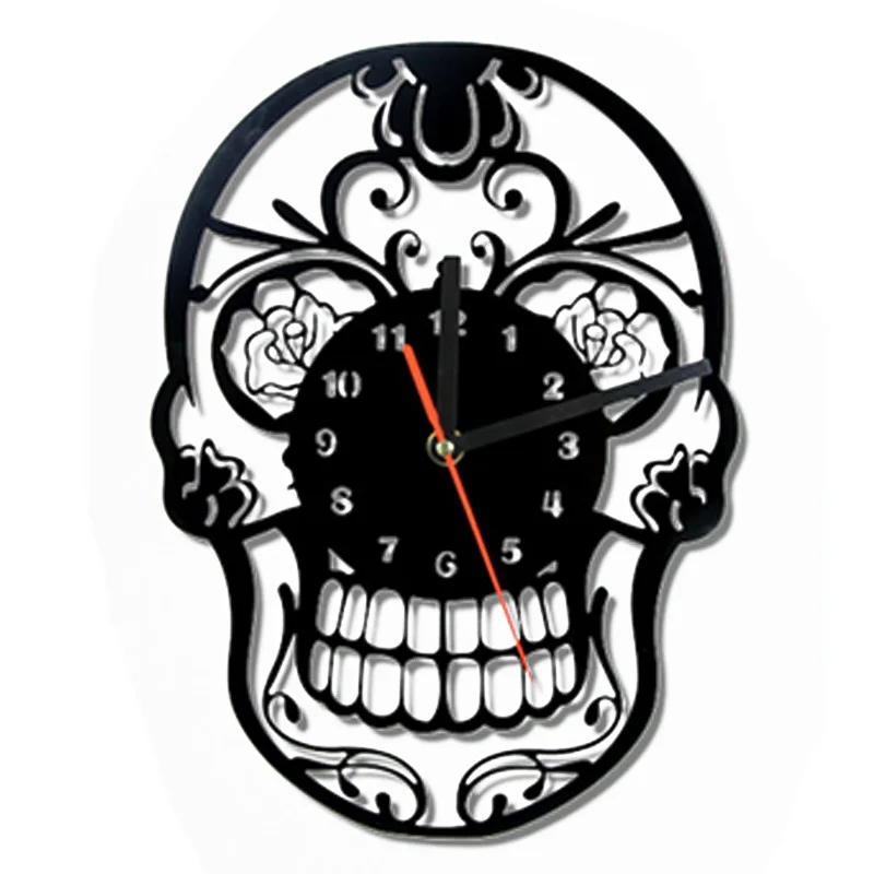 

Skull Record Wall Clock, Nostalgic Record, Clock, Art Wall Clock,Record Wall Clock