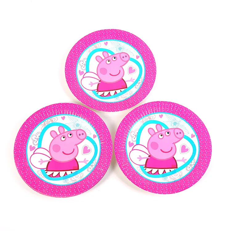 Peppa pig семья Свинки Пеппы пакет папа мама фигурка оригинальная Pelucia аниме Свинка Пеппа украшение для вечеринки в день рождения игрушки подарки - Цвет: 10pcs