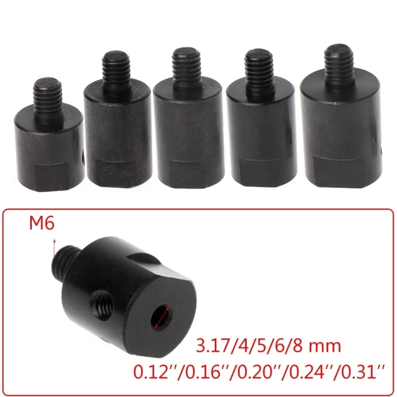 Saw Blade Chuck M6 Connecting Rod 3.17/ 5/ 6/ 8mm Coupling Chuck Adapter Angle Grinder Spindle Cutting Machine Electric Drill