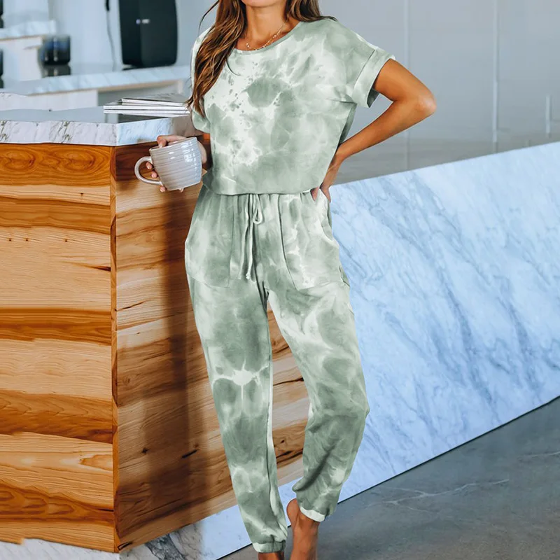 short sleeve lounge jumpsuit
