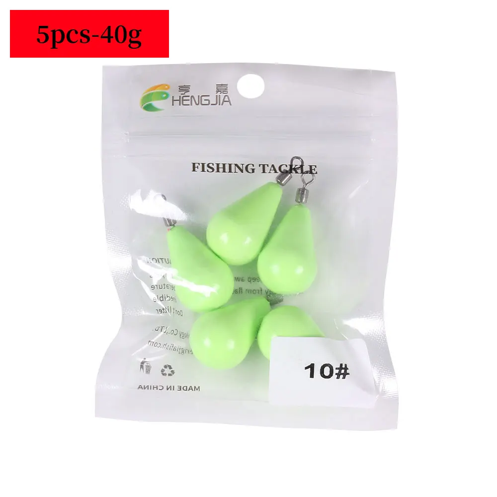 JI060-10 12 г-150 г Светящиеся капли воды свинцовые веса флуоресцентные рыболовные свинцовые грузила рыболовные аксессуары - Цвет: JI060-10