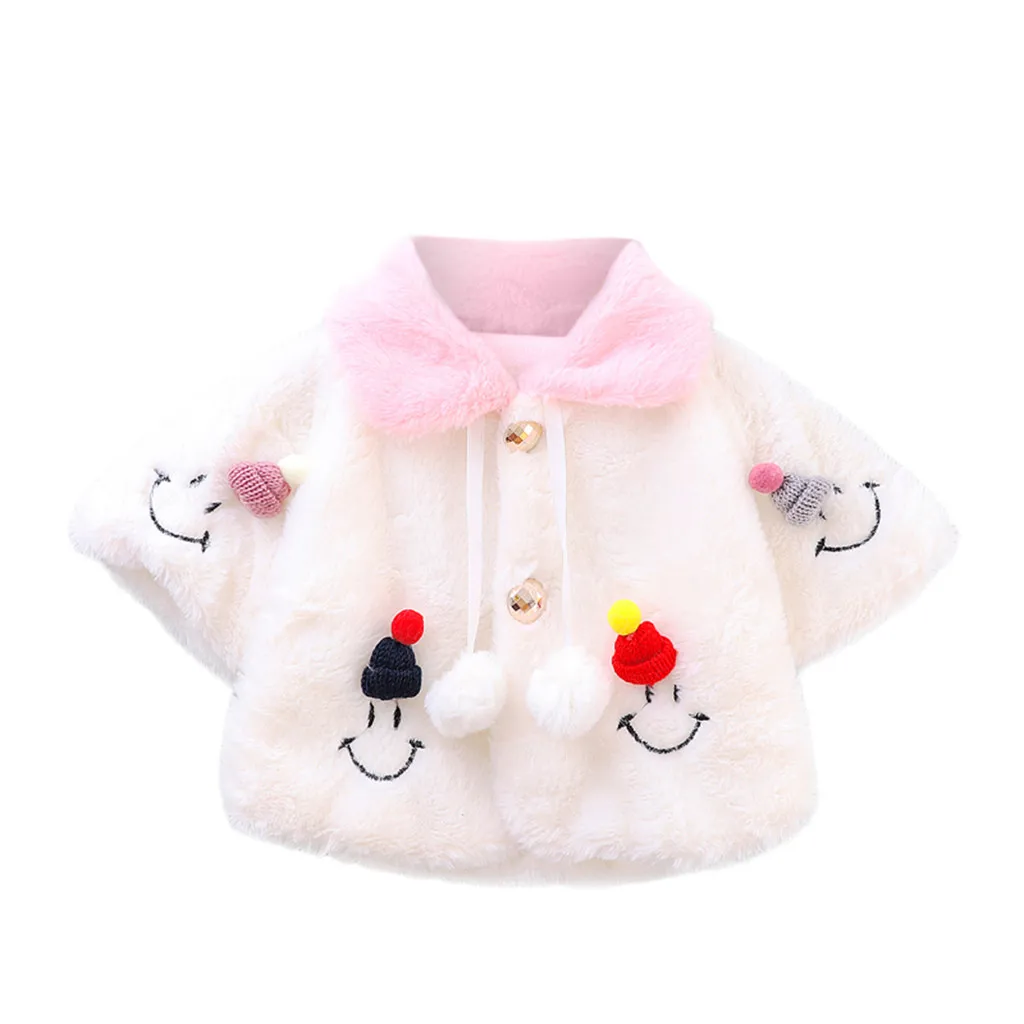 Детское пальто для маленьких девочек на От 0 до 3 лет, осенне-зимняя теплая одежда для маленьких девочек милое пальто плащ, куртка Милая Детская верхняя одежда с рисунком