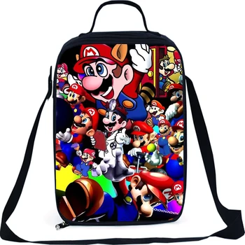 

New Arrival Ice Bag Super Mario Pattern Insulated Lunch Bags Cartoon Hot Game Design Family Outdoor Picnic Container Bags