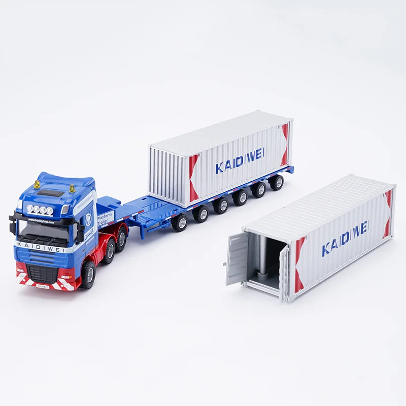 

Genuine Product Cadeve Alloy Engineering Vehicle Model 1: 50 Model Container Flat Truck Toy Car