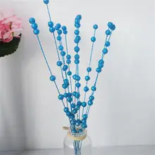 Bâtons de perles, fleurs colorées réalistes, Branches de perles artificielles vives faites à la main, Bouquet de perles de mariée pour la maison