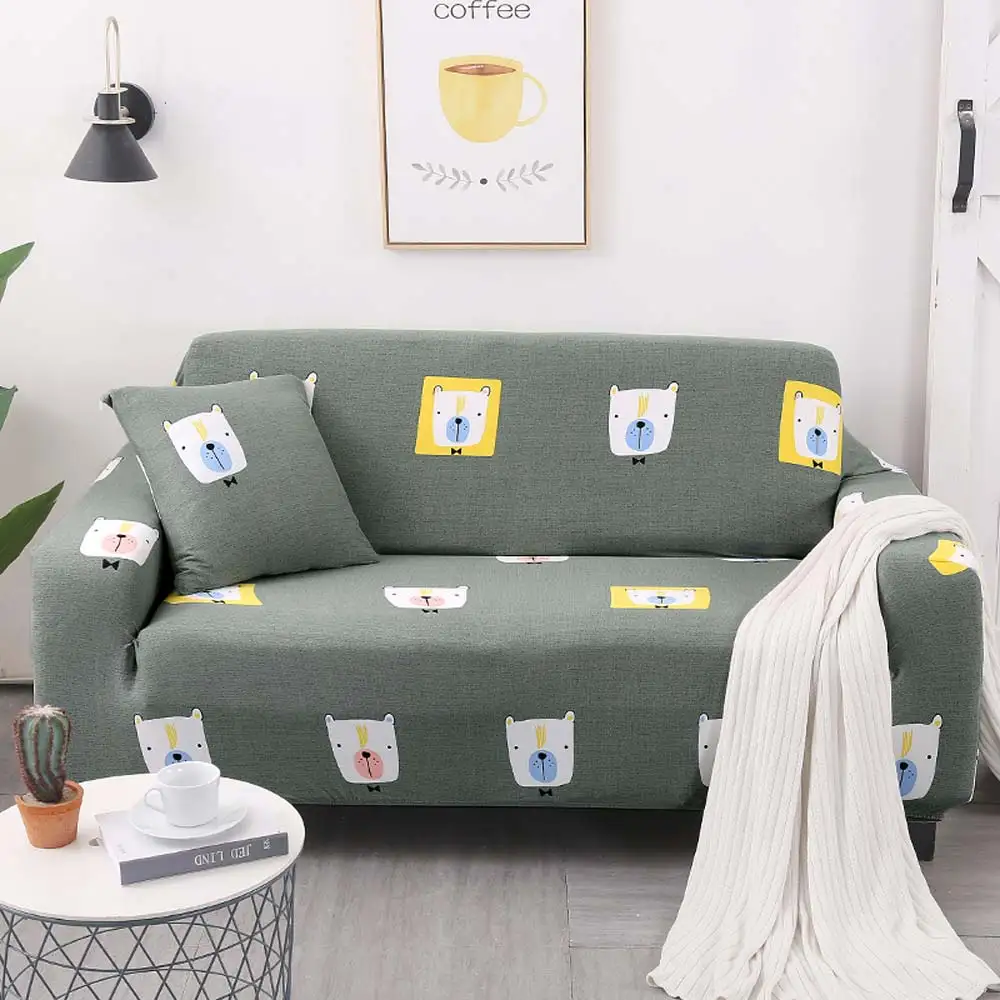 Чехол с рисунком собаки из мультфильма секционный чехол для дивана все включено чехол для дивана эластичный чехол - Цвет: 20193985