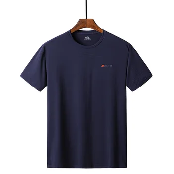 

Fat Man Male Short Sleeve T Shirt Plus Fat plus Size Speed Dry Fitness Top Fat Loose Sports Breathable Half Sleeve Summer
