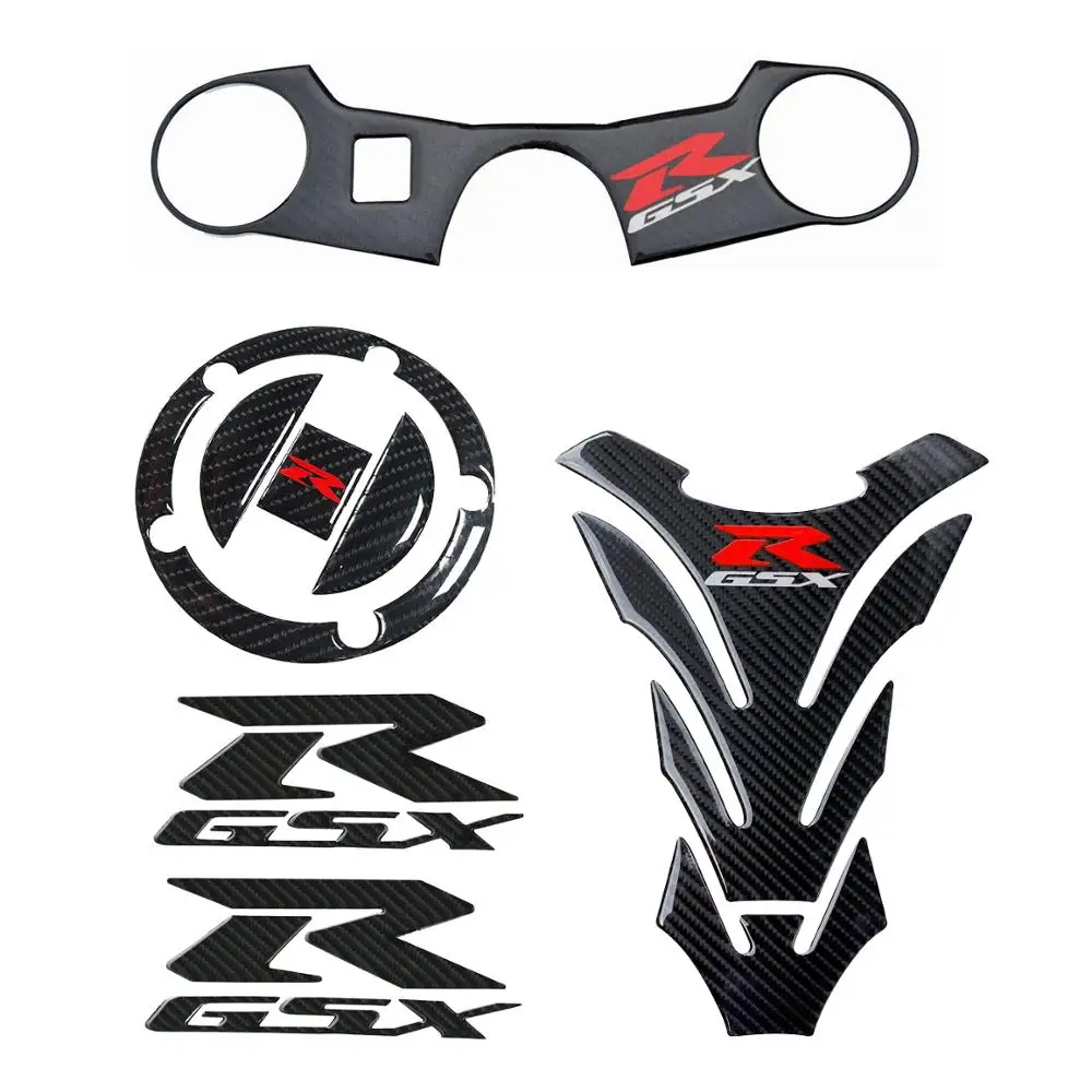 Для Suzuki GSXR 1000 2005-2006 K5 Мотоцикл 3D углеродное волокно топливный бак рыбья кость передний конец верхний зажим углеродная Наклейка