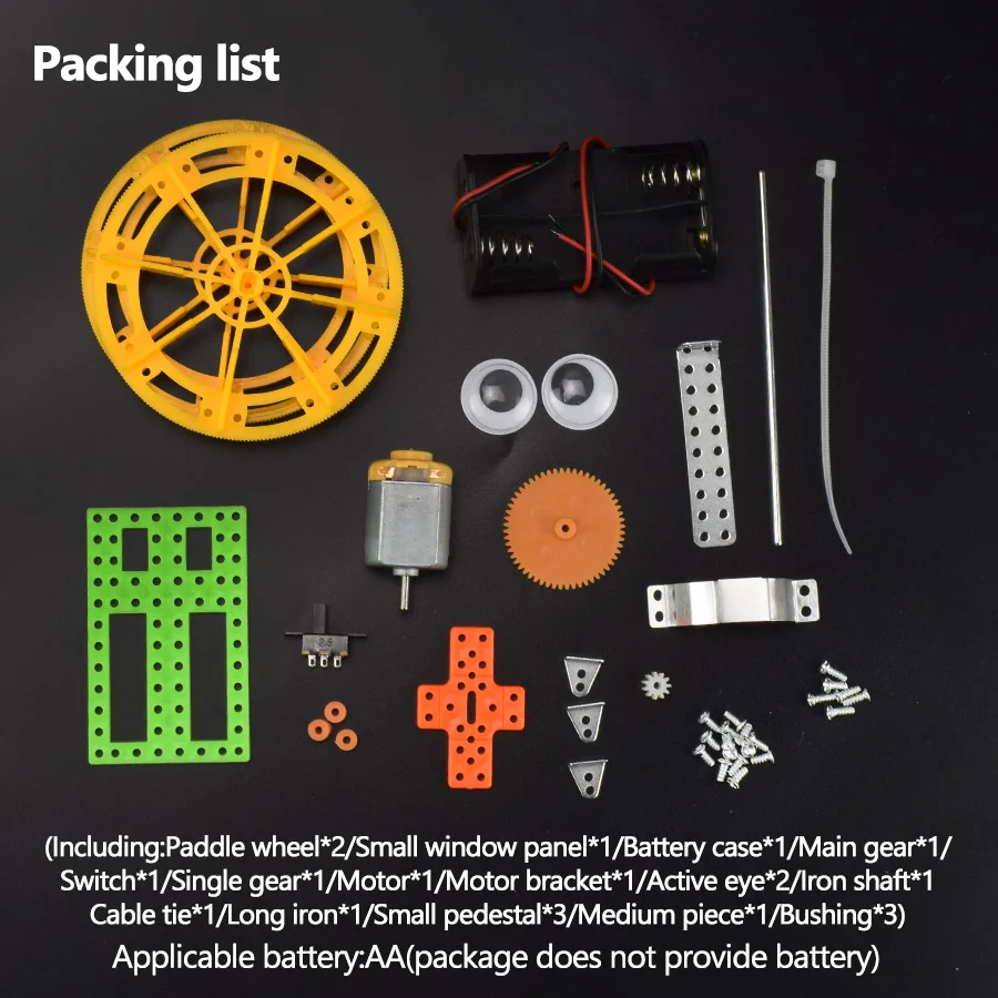  DIY Electric Robot Car Model Kits Toy Gifts for Kids Plastic Assembling Educational Experiment Mode - 4000336349942