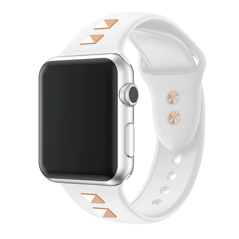 Мягкий силиконовый спортивный ремешок для Apple Watch 5 4 3 2 1 38 мм 42 мм ремешки резиновый ремешок для часов Iwatch series 4 5 40 мм 44 мм