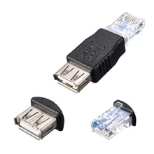 3 шт. USB A Female F к Ethernet RJ45 папа маршрутизатор адаптер розетка LAN Сетевой модем или маршрутизатор с USB портом к RJ45 Разъем # T3