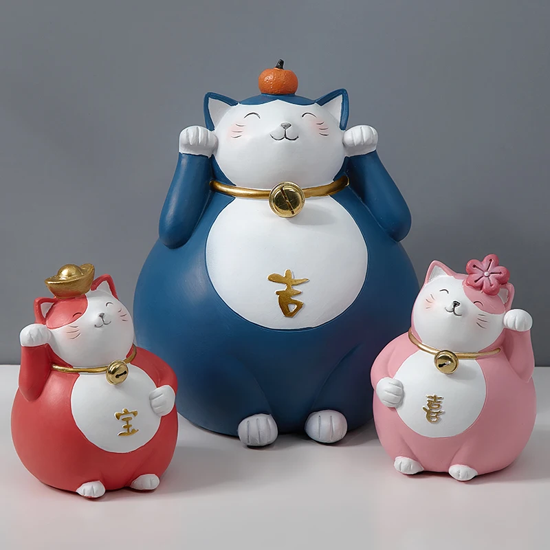 

Cat miniature figurine statue resine modern ornament Home decoration accessories Modern design style Children's day gift