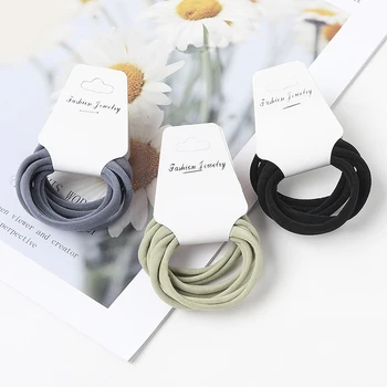 

6pcs/set High Elastic Hair Ring Sweet Girls Colorful Basic Hair Rubber Bands Ponytail Holder Fashion Hair Accessories For Women