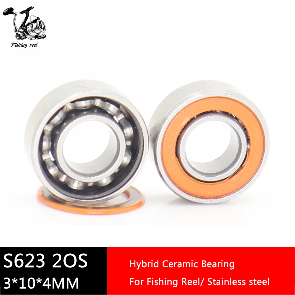 S623 2RS Подшипники рыболовной катушки ABEC-7 3*10*4 мм (2 шт.) из нержавеющей стали