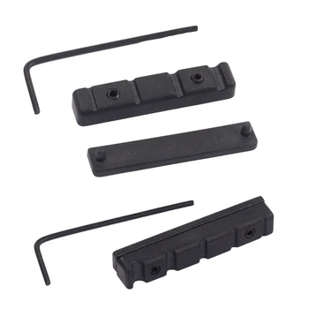 

2 Pcs Black Adjustable Pom Nut Slotted for Bass Guitar Replacement Parts, 4 Strings & 5 Strings