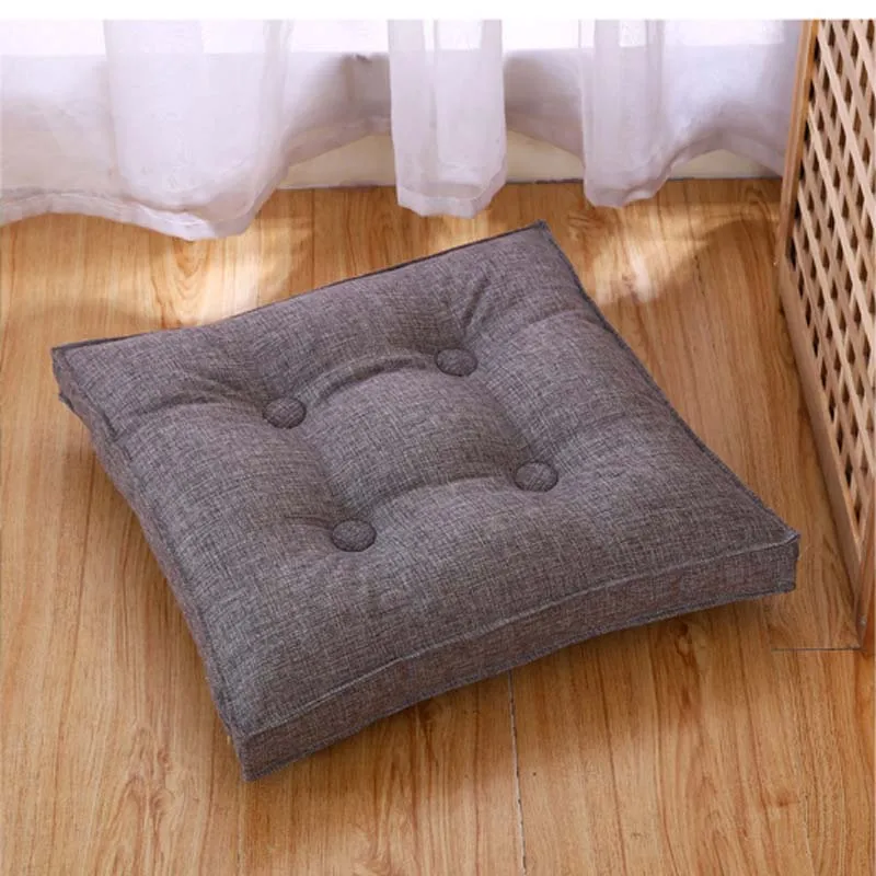 2 Твердая японская Подушка Cattail Hassock Seat Pad копчик, ортопедический коврик подушка на спинку стула квадратный утолщенный напольный коврик Pouf Futon - Цвет: 2