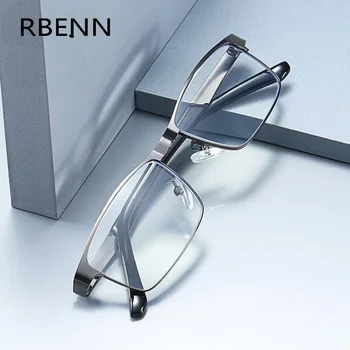 RBENN Stainless Steel Men Business Reading Glasses for Reader Mens Presbyopia Optical Eyeglasses +1.0 1.5 2.0 2.5 3.0 3.5 4.0