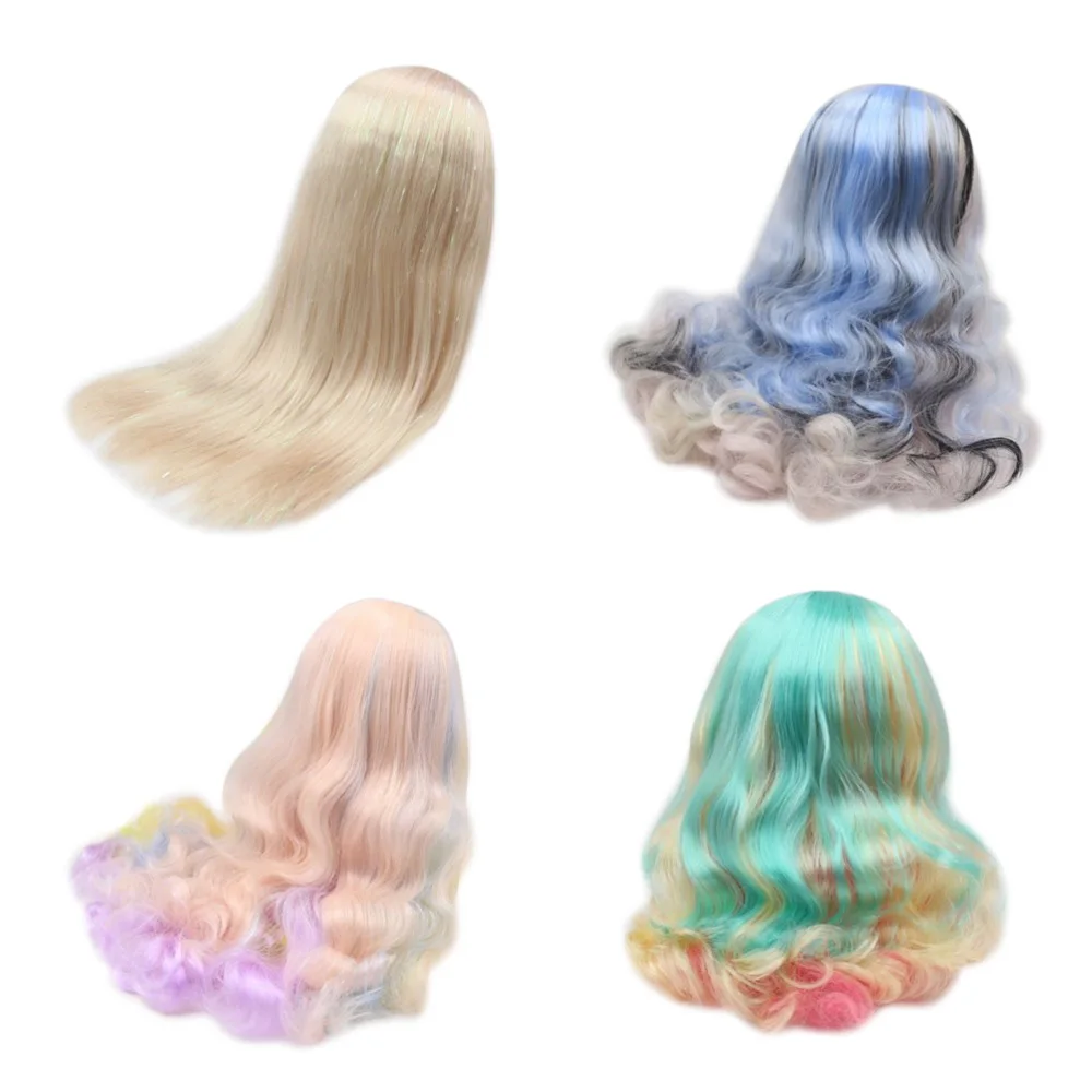 Blyth кукла ледяной парик только rbl головы и купол красочные волосы или блестящие волосы для DIY пользовательские куклы