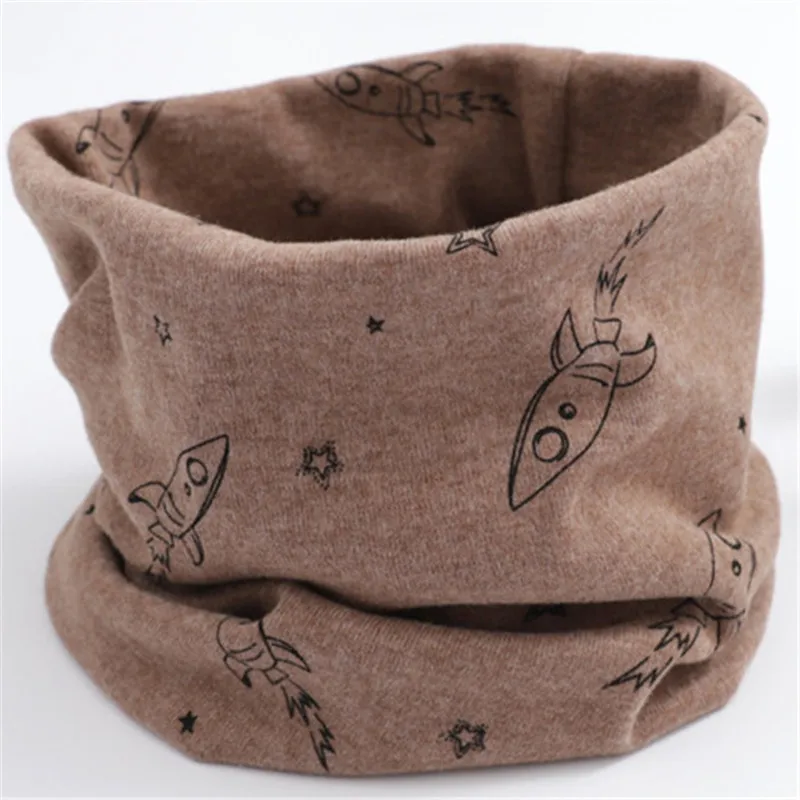 moon coffee Autumn Winter Baby Scarf Warm Knitted Cotton Children Scarf Girls Scarf Toddler Scarf Neckerchief Kids Boy Neck Ring Collar - Цвет: moon coffee