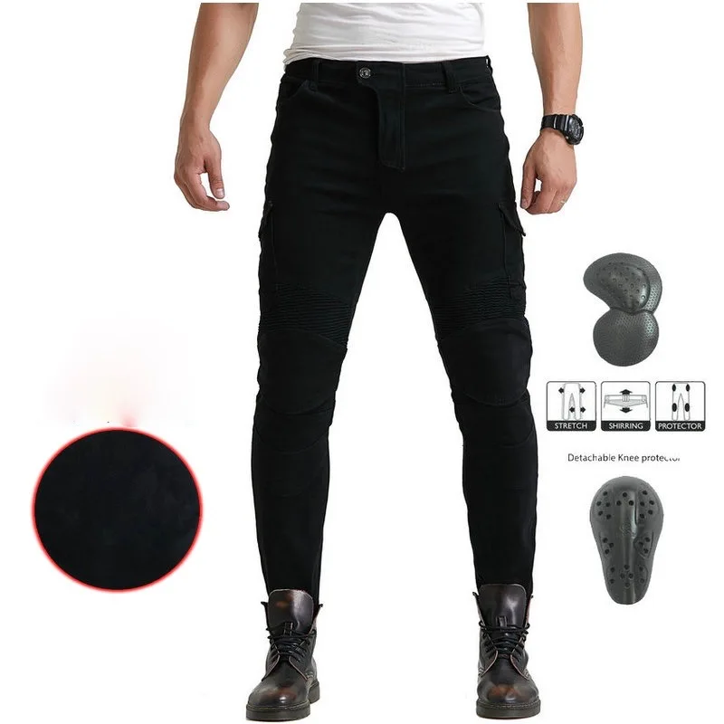 Motorcycle stylish Riding fleece warm winter Jeans  motorpool 2
