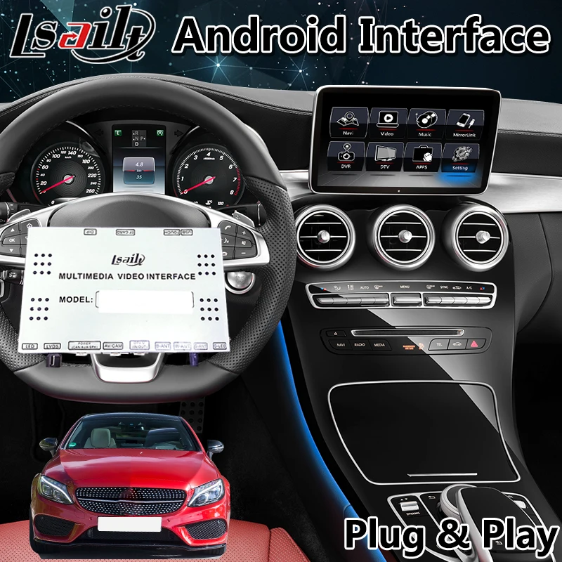 Автомобильный GPS навигационный интерфейс Lsailt Android для Mercedes Benz C Class NTG 5 0 СИСТЕМА 2014