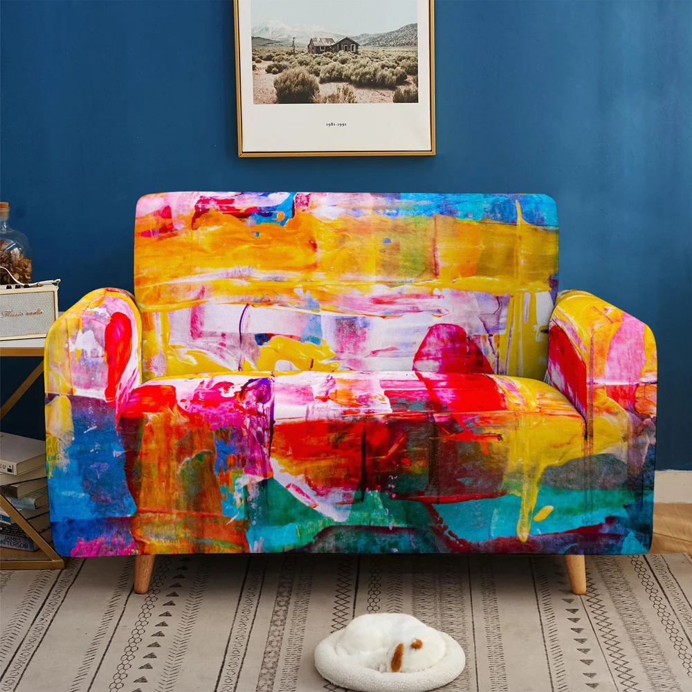 Graffiti art 3D printin Sofa Cover Mandala Pattern covers sofa towel Living Room Furniture Protective Armchair couches | Дом и сад