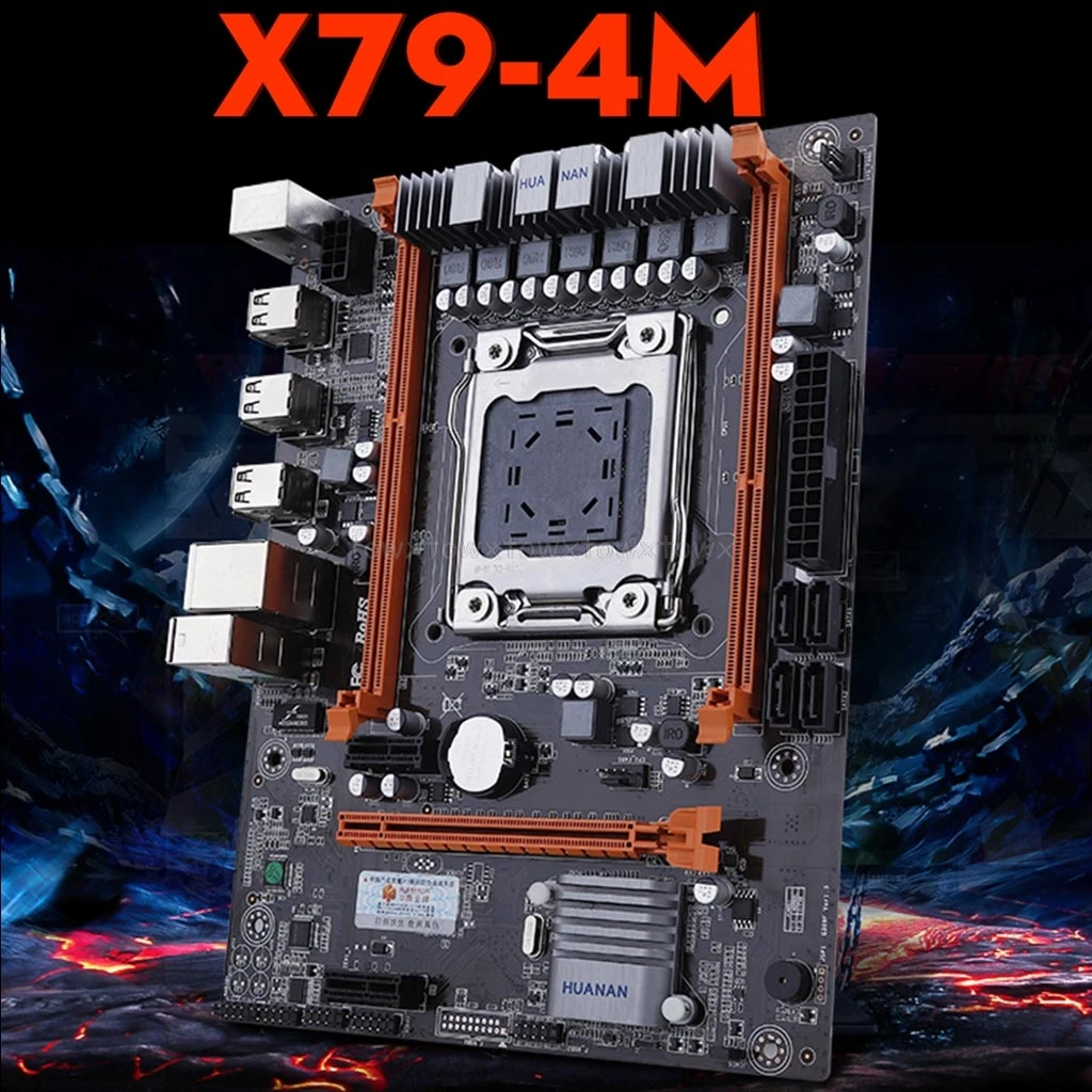 Huananzhi X79 4M материнская плата LGA 2011 USB2.0 SATA2 поддержка REG ECC памяти и процессор Xeon E5 Au27 19 Прямая поставка