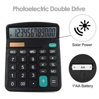 

12-Digit Solar Powered Large Display Calculator Home Office Accountant Tools