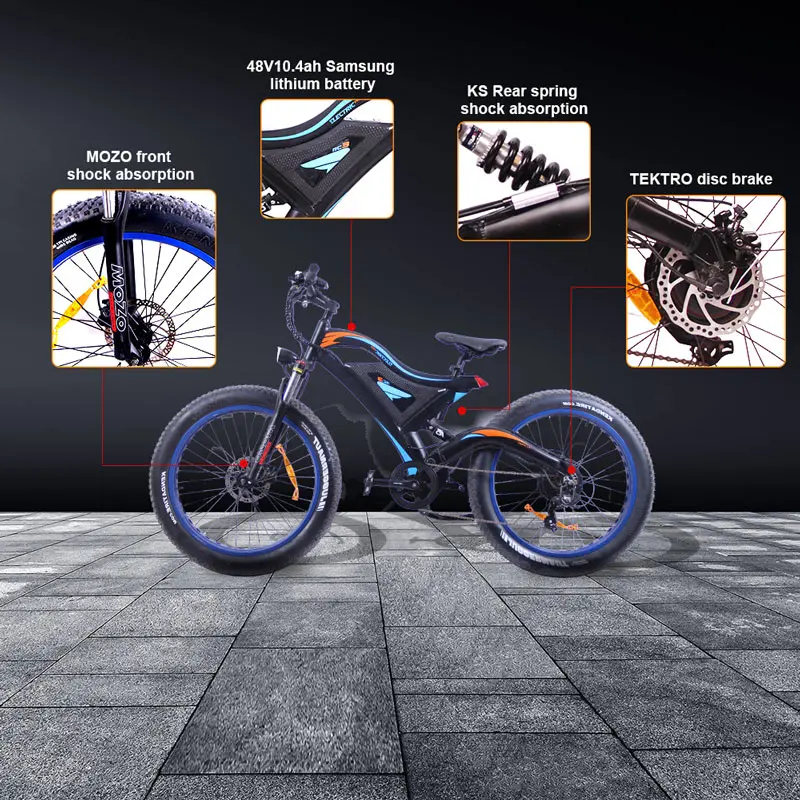 EZBIKE 18 Электрический велосипед 1000 Вт Супер нев Снежный велосипед электрический велосипед Ebike 48 в электрический велосипед увеличенные шины e-bike горный