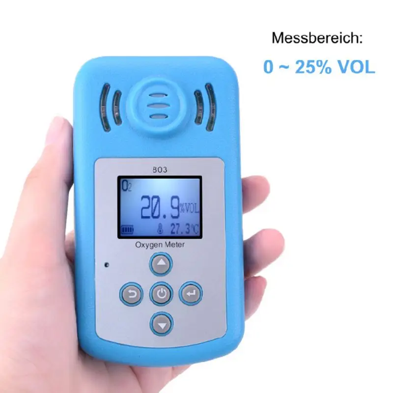 Кислородный измеритель, ЖК-дисплей, звуковой светильник, Вибрационный сигнал, детектор концентрации газа